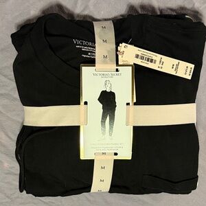 Victoria's Secret Med Black long sleeve/long pants Pajama Set